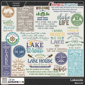 Lakeside Word Art by Let Me Scrapbook