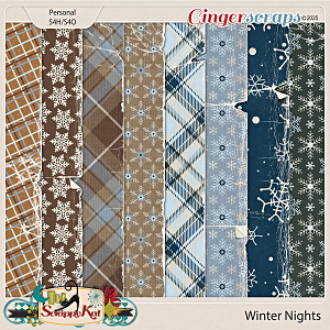Winter Nights Torn Papers by The Scrappy Kat