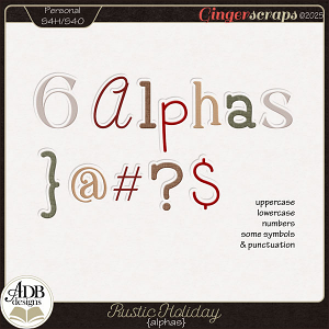 Rustic Holiday Alphas by ADB Designs Rustic Holiday Alphas by ADB Designs