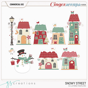 Snowy Street Layered Templates (CU) by GS Creations
