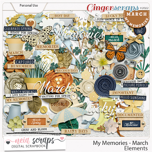 My Memories March - Elements - by Neia Scraps 