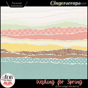 Wishing for Spring Torn Edge Borders by ADB Designs