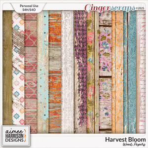 Harvest Bloom Wood Papers by Aimee Harrison