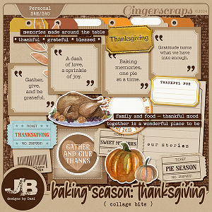 Baking Season: Thanksgiving Collage Bits by JB Studio