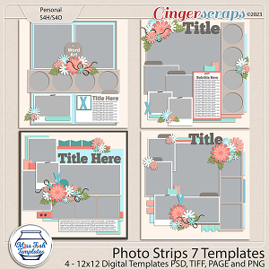 Photo Strips 7 Templates by Miss Fish