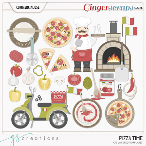 Pizza Time Layered Templates (CU) by GS Creations