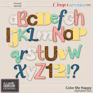 Color Me Happy Alphabet Sets by Aimee Harrison