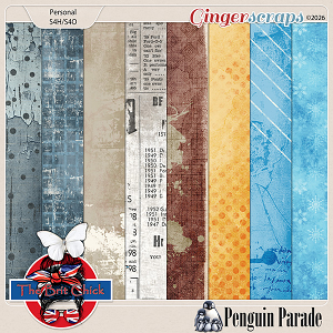 Penguin Parade Artsy Papers By The Brit Chick
