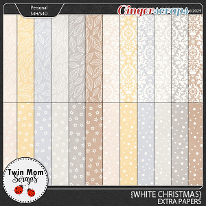 White Christmas - EXTRA PAPERS by Twin Mom Scraps