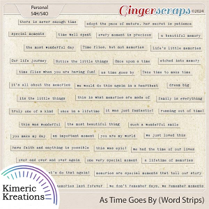 As Time Goes By Word Strips by Kimeric Kreations