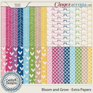 Bloom and Grow - Extra Papers by CathyK Designs
