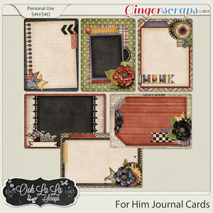 For Him Journal and Pocket Scrapbooking Cards