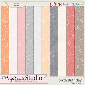 Sixth Birthday Shimmer Papers