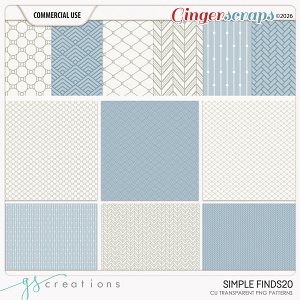 Simple Finds 20 Patterns (CU) by GS Creations