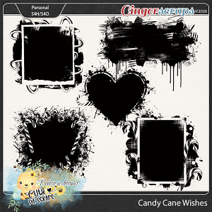 Candy Cane Wishes Photo Masks
