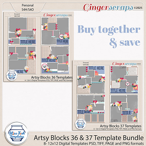 Artsy Blocks 36 & 37 Template Bundle by Miss Fish