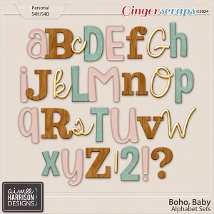 Boho Baby Alphabet Sets by Aimee Harrison