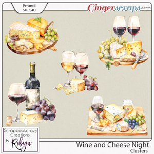 Wine and Cheese Night Clusters by Scrapbookcrazy Creations
