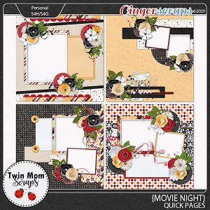 Movie Night - QUICK PAGES by Twin Mom Scraps