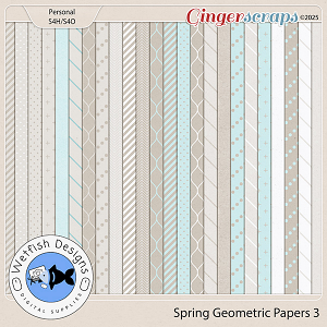 Spring Geometric Papers 3 by Wetfish Designs 