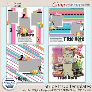 Stripe It Up Templates by Miss Fish