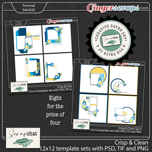 Crisp and Clean 1 & 2 - Creative Savers Template Set by ScrapChat Designs