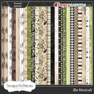 Be Musical Pattern Papers by Scraps N Pieces