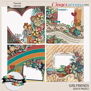 Girlfriends - Quick Pages I by Lisa Rosa Designs