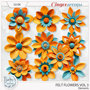 CU Felt Flowers Vol 3 by Ilonka's Designs