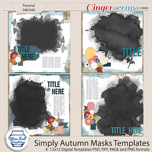 Simply Autumn Masks Templates by Miss Fish 