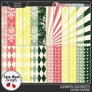 Lemon Squeezy - EXTRA PAPERS by Twin Mom Scraps