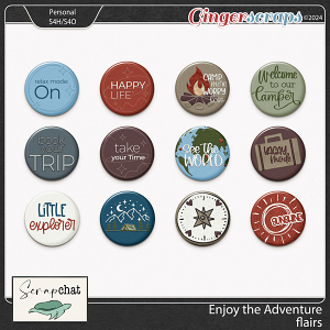 Enjoy the Adventure Flairs by ScrapChat Designs
