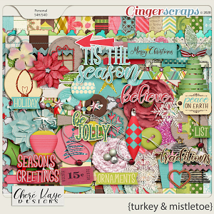 Turkey & Mistletoe by Chere Kaye Designs 