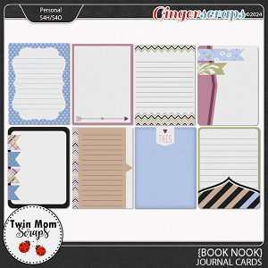 Book Nook - JOURNAL CARDS by Twin Mom Scraps