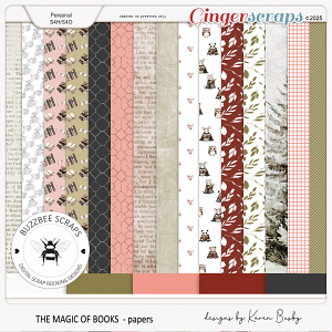 Buzzbee Scraps: The Magic Of Books Papers
