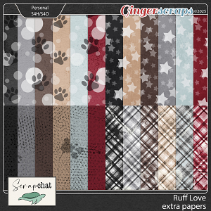 Ruff Love Extra Papers by ScrapChat Designs