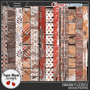 Warm Fuzzies - WOOD PAPERS by Twin Mom Scraps