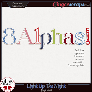 Light Up The Night Alphas by ADB Designs Light Up The Night Alphas by ADB Designs
