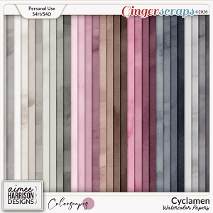 Cyclamen Watercolor Papers by Aimee Harrison Cyclamen Watercolor Papers by Aimee Harrison