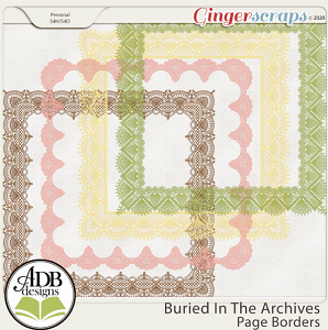 Buried in the Archives Page Borders by ADB Designs