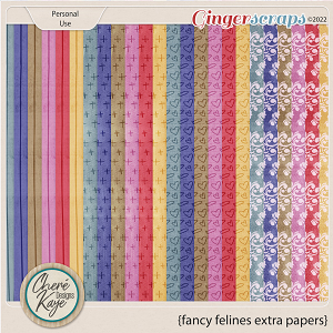 Fancy Felines Extra Papers by Chere Kaye Designs