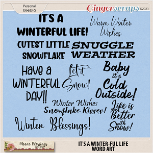 It's a Winter-ful Life Word Art by Moore Blessings Digital Design
