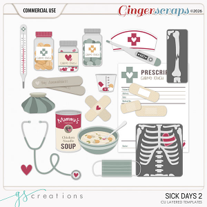 Sick Days2 Layered Templates (CU) by GS Creations
