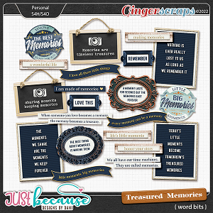 Treasured Memories Word bits by JB Studio