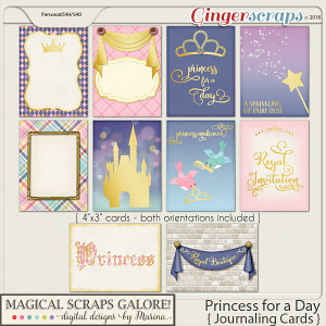 Princess for a Day (journaling cards)