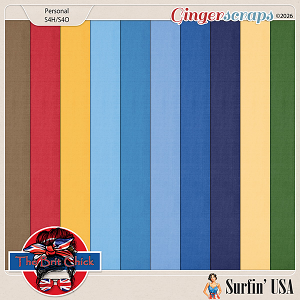 Surfin' USA Solid Papers By The Brit Chick