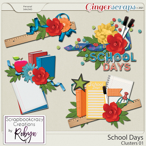 School Days Clusters by Scrapbookcrazy Creations