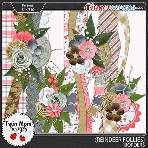 Reindeer Follies - BORDERS by Twin Mom Scraps