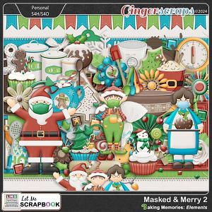 Masked & Merry-2 Elements by Let Me Scrapbook