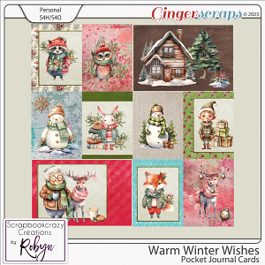Warm Winter Wishes Pocket Journal Cards by Scrapbookcrazy Creations